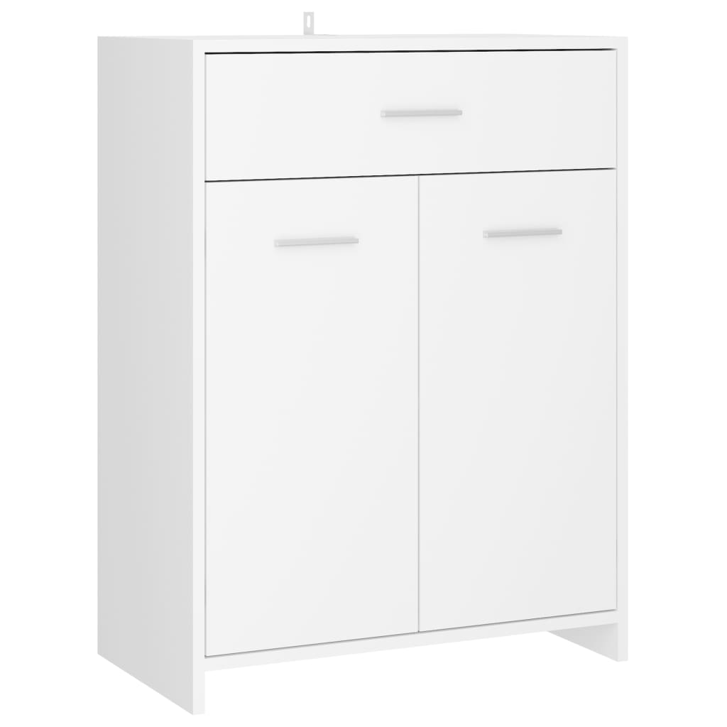 Bathroom cabinet white 60x33x80 cm made of wood