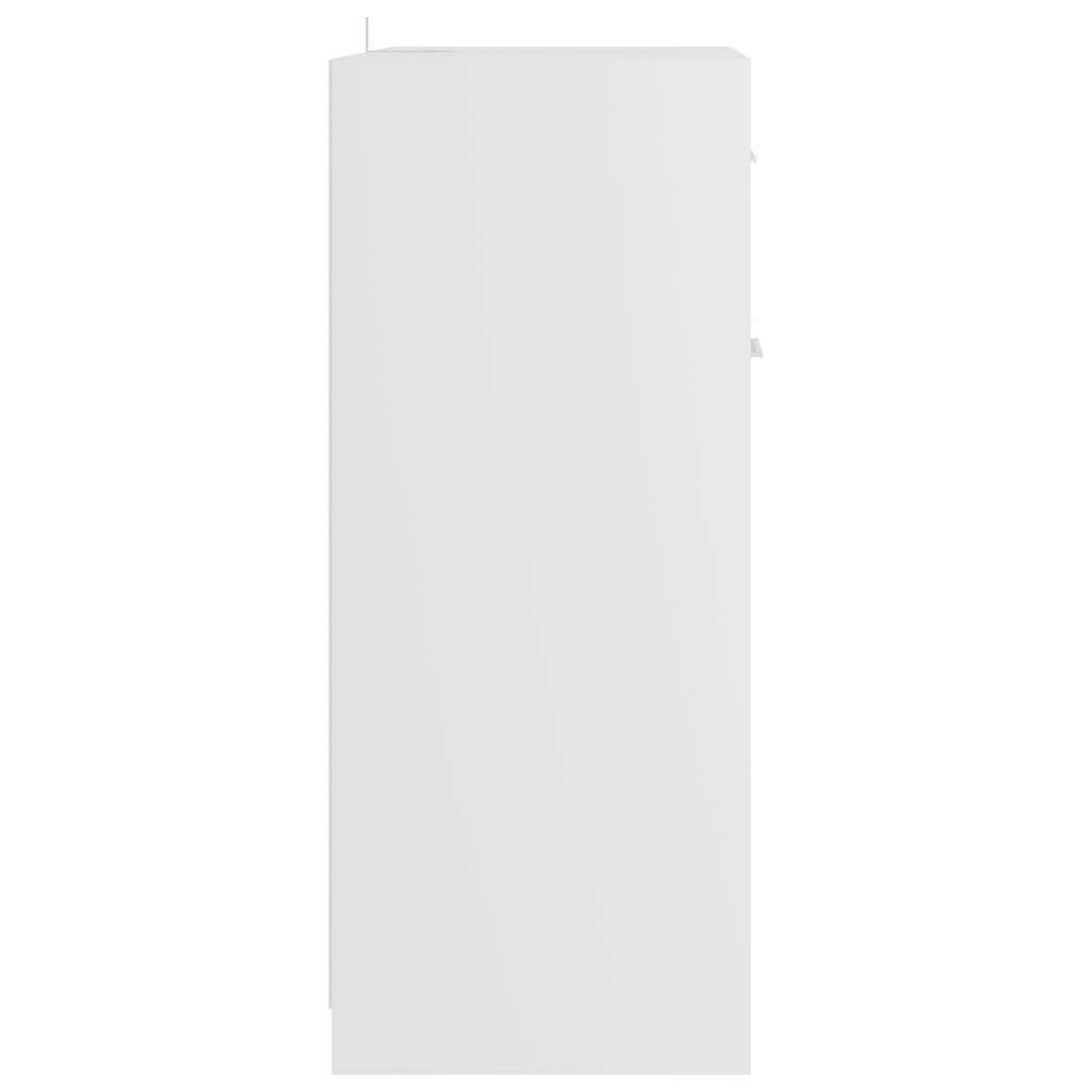 Badezimmerschrank Weiß 60x33x80 cm Holzwerkstoff