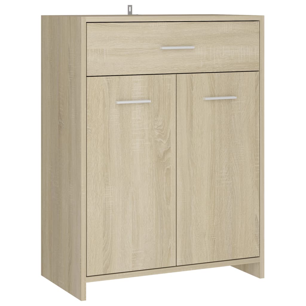 Bathroom cabinet Sonoma oak 60x33x80 cm wood material
