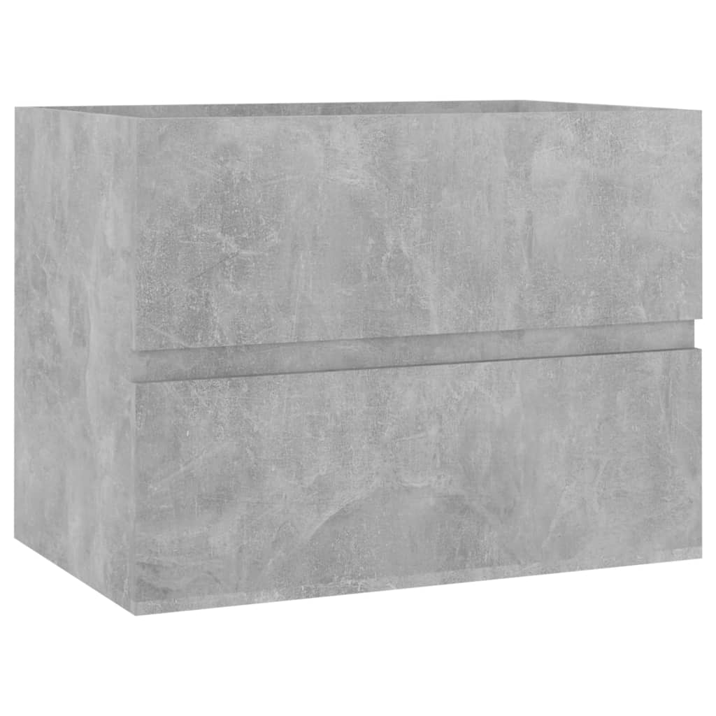 2 pcs. Bathroom furniture set concrete gray made of wood