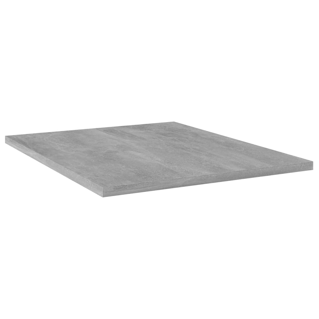 Bookcase boards 4 pieces. Concrete gray 40x50x1.5 cm wood material