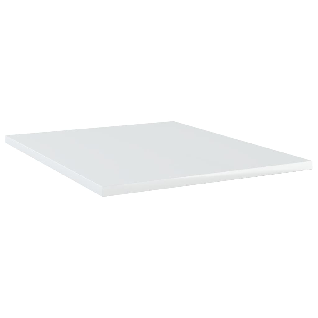 Bookcase boards 8 pieces high gloss white 40x50x1.5 cm
