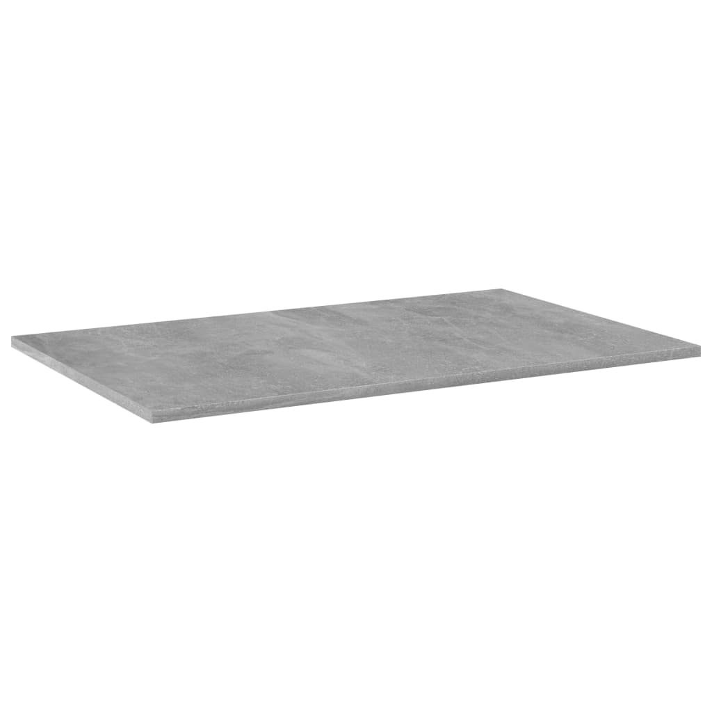 Bookcase boards 4 pieces. Concrete gray 80x50x1.5 cm wood material