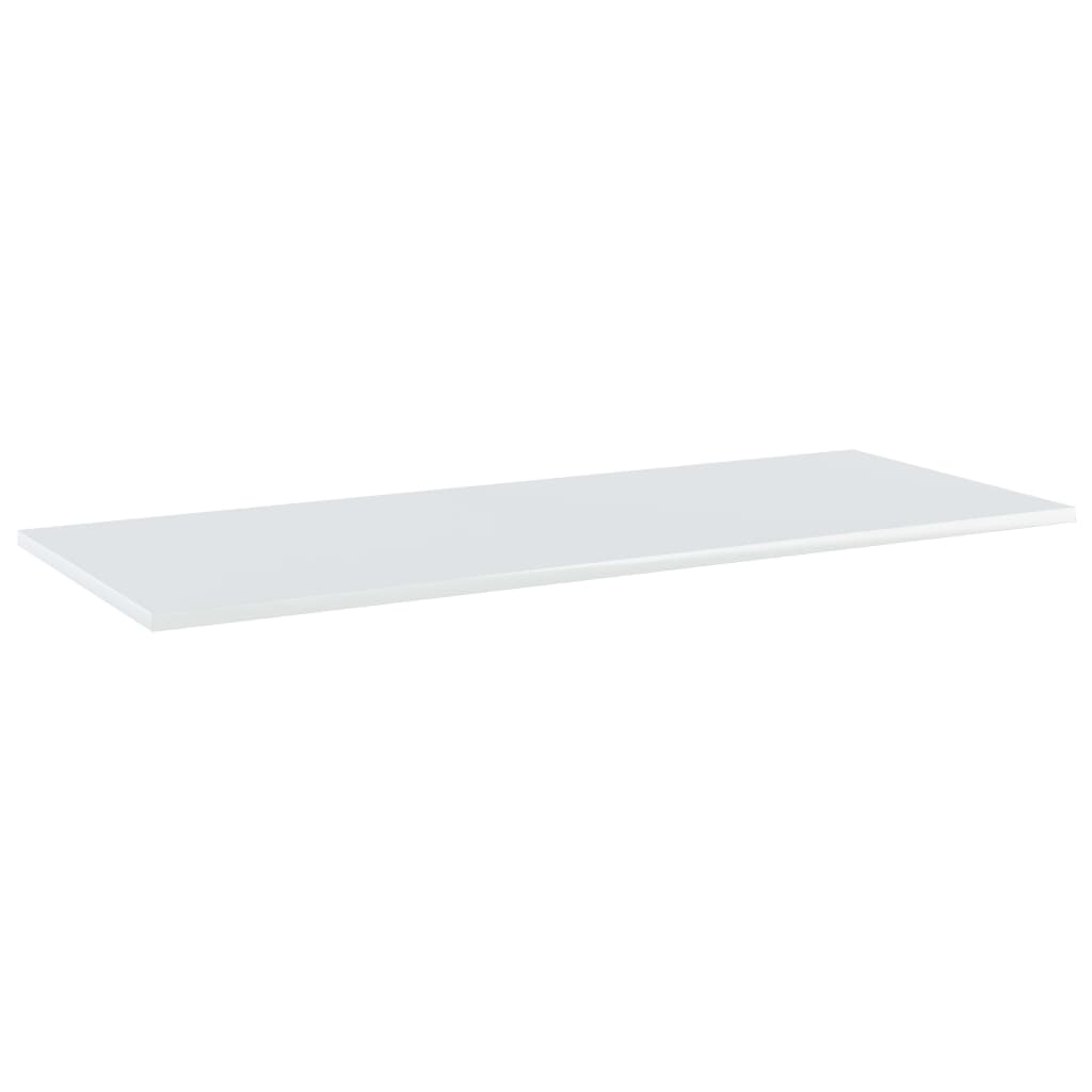 Bookcase boards 4 pieces high gloss white 100x40x1.5 cm