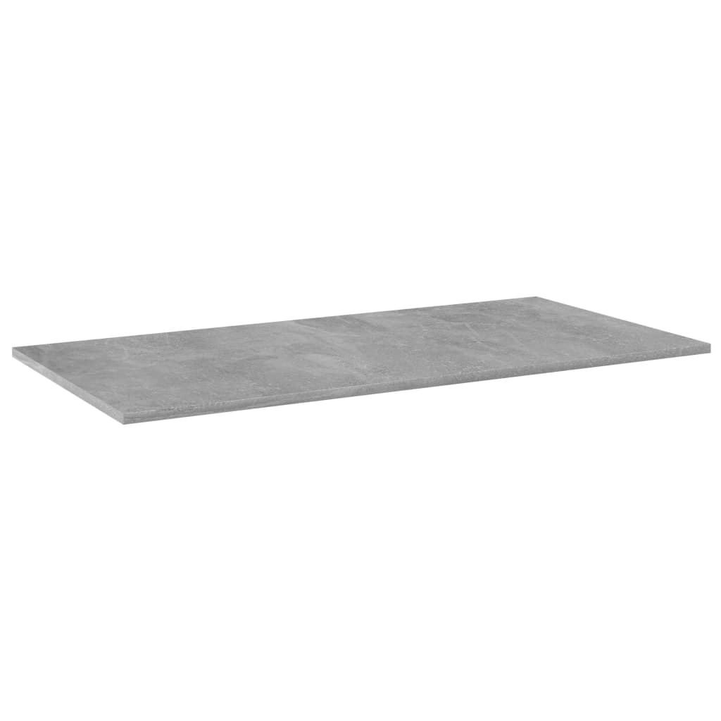 Bookcase boards 4 pieces. Concrete gray 100x50x1.5cm wood material