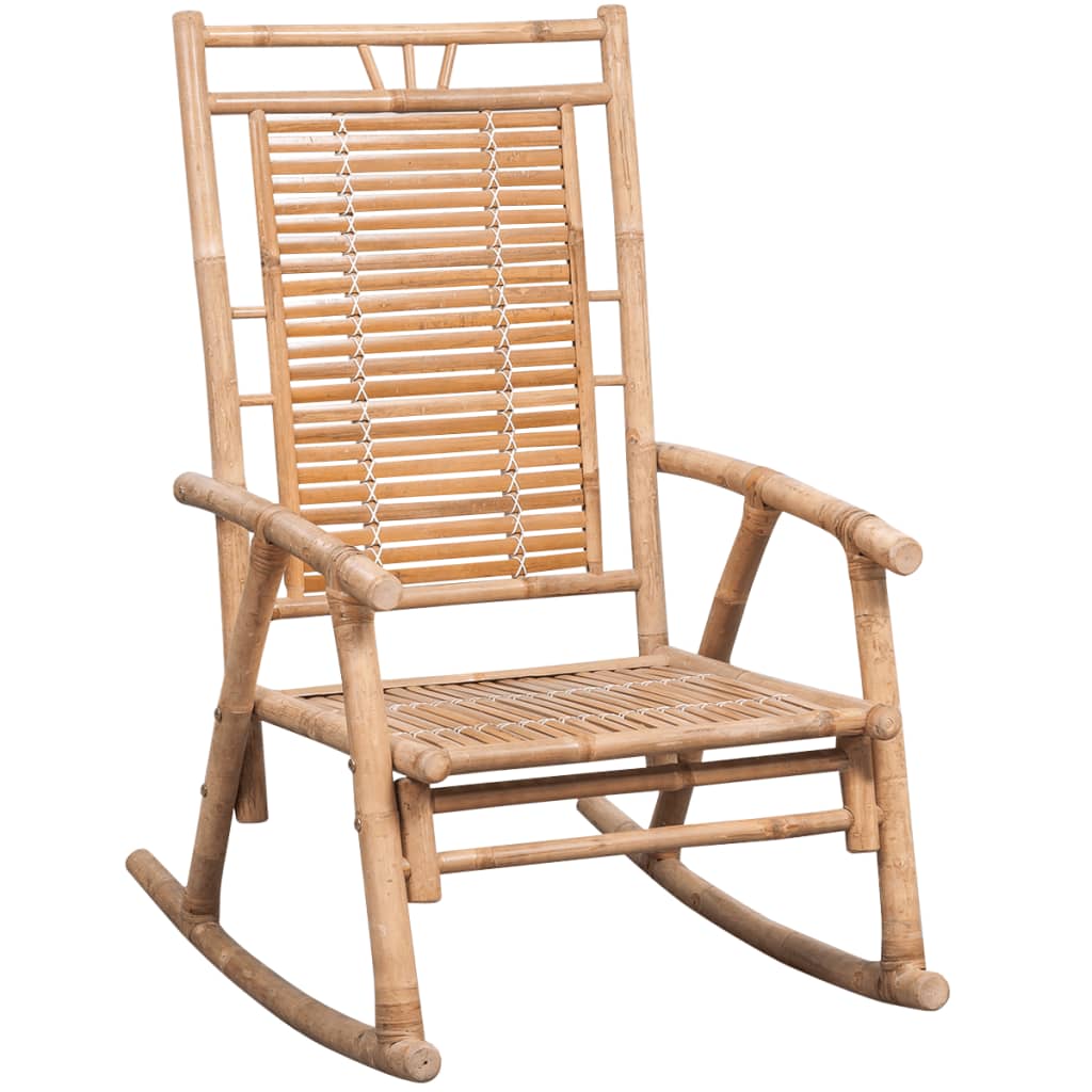 Rocking chair with bamboo cushion