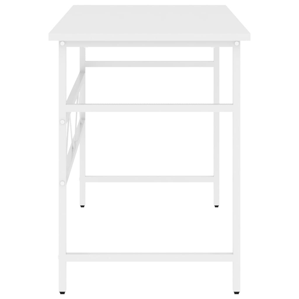 Computertisch Weiß 105x55x72 cm MDF und Metall