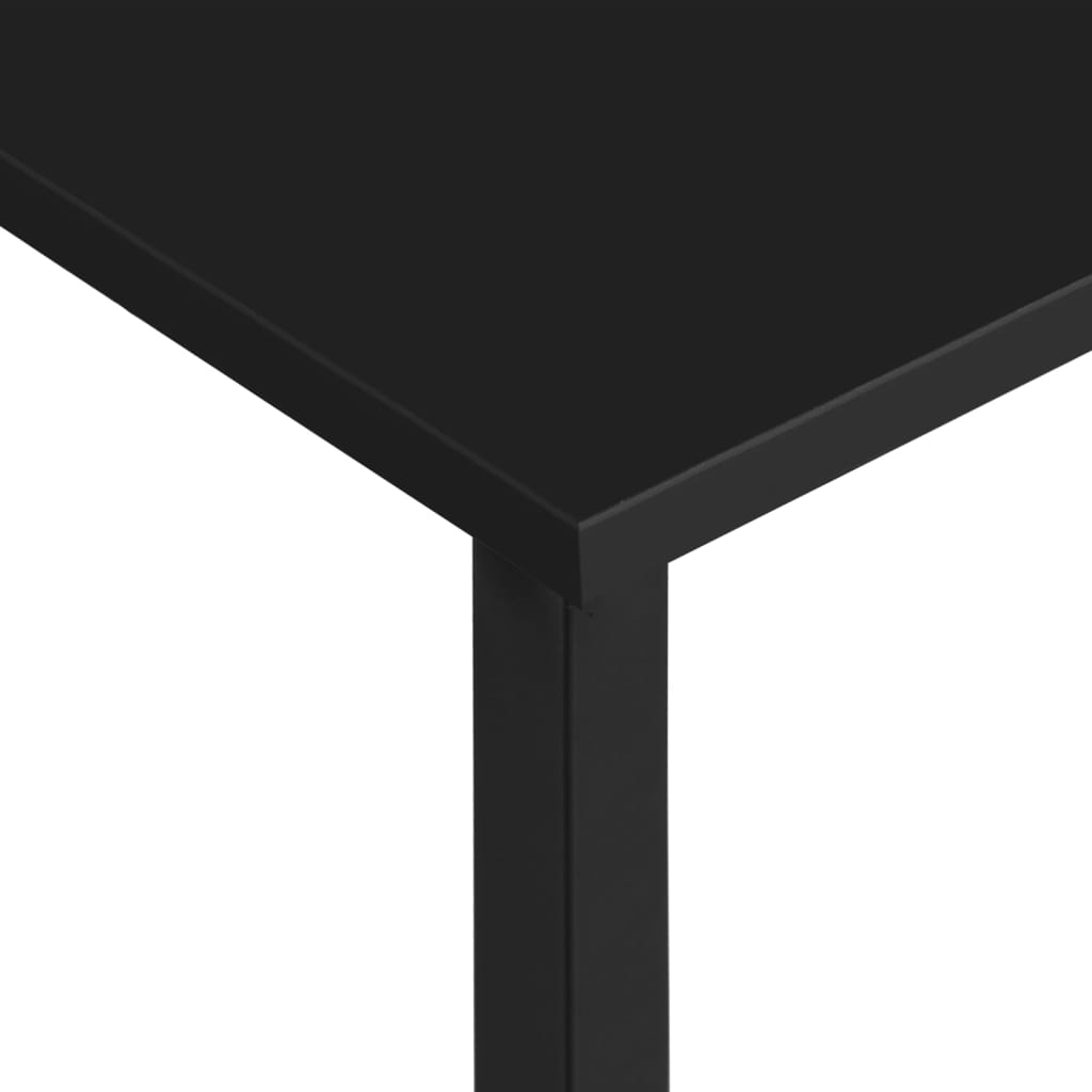 Computer table black 105x55x72 cm MDF and metal