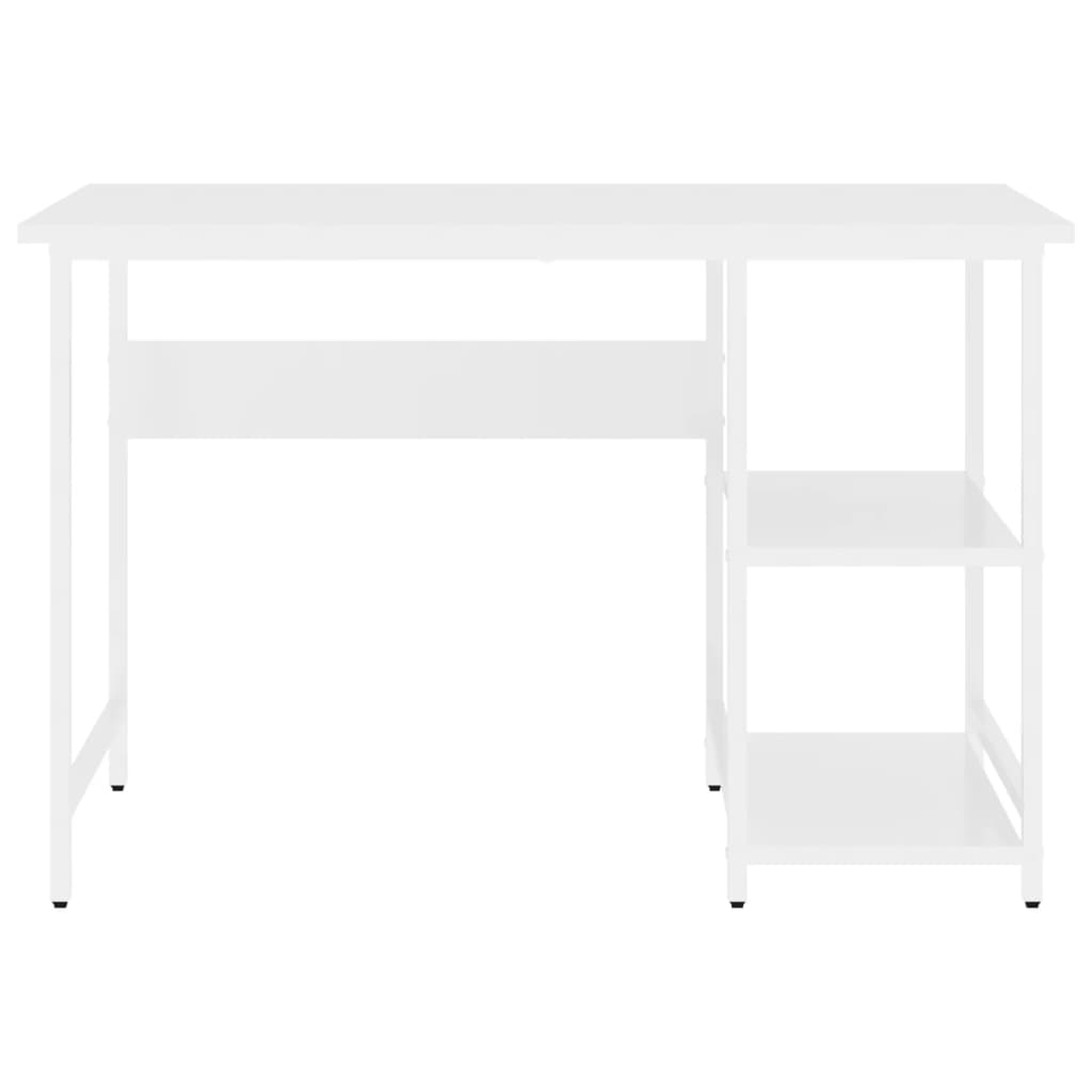 Computer table white 105x55x72 cm MDF and metal