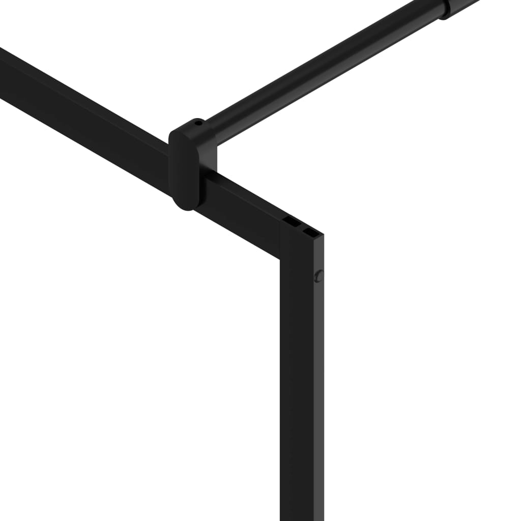 Duschwand für Begehbare Dusche ESG-Klarglas Schwarz 115x195 cm
