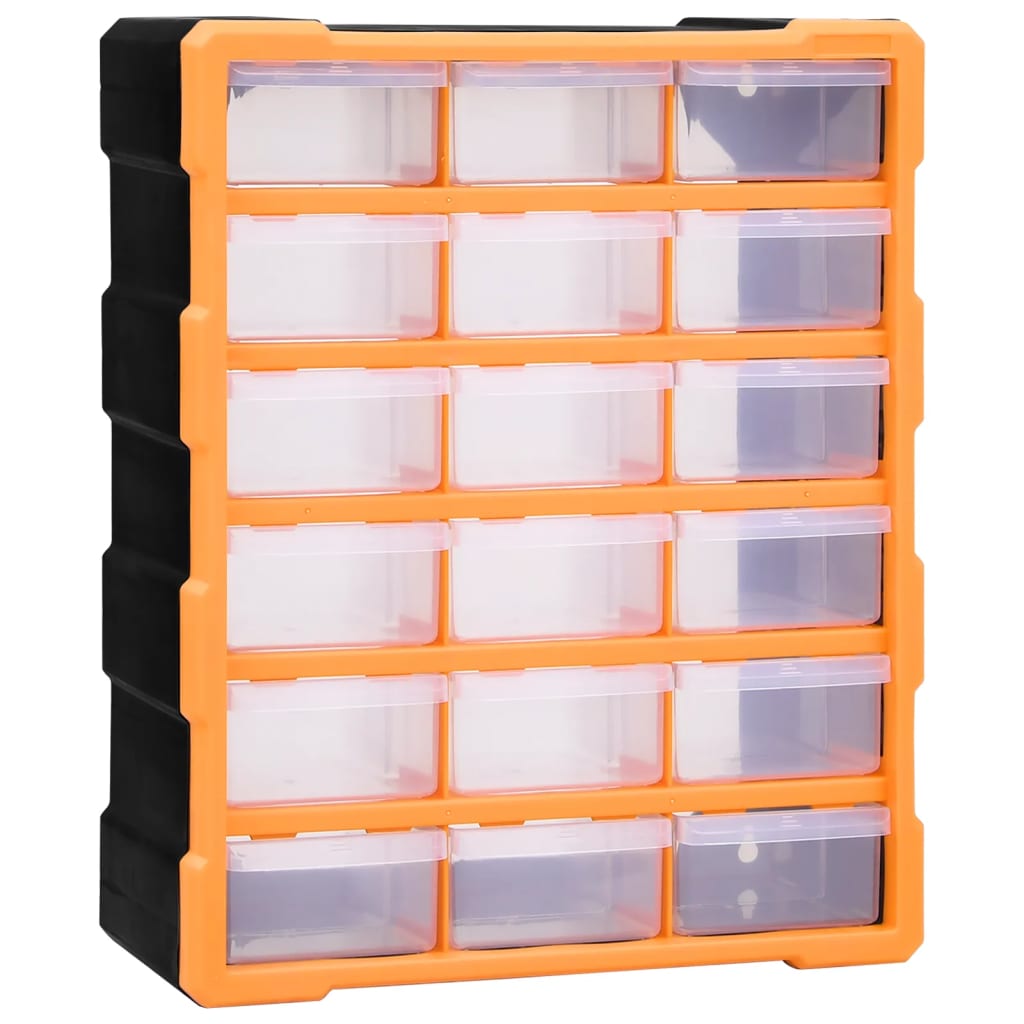 Multi-drawer organizer 18 drawers 38x16x47 cm