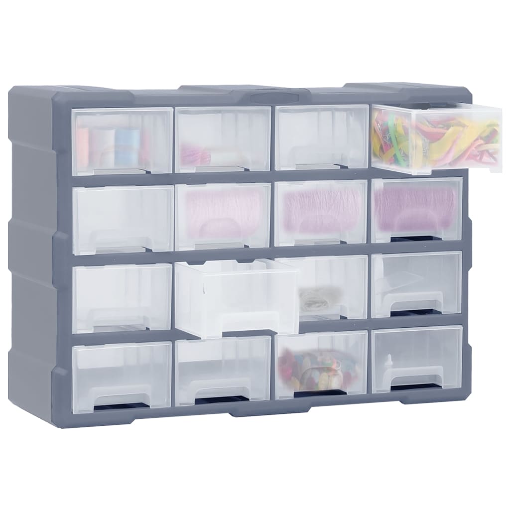 Multi-drawer organizer 16 drawers 52x16x37 cm