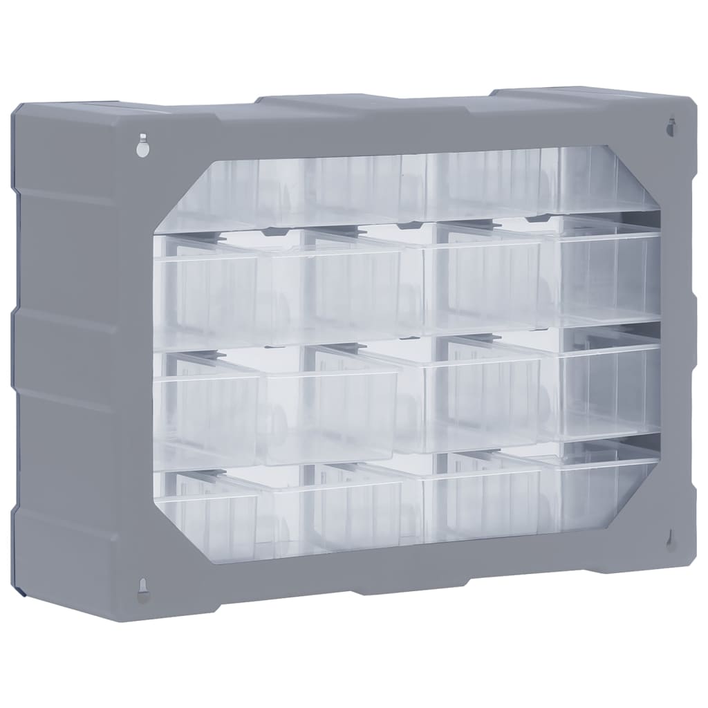 Multi-drawer organizer 16 drawers 52x16x37 cm