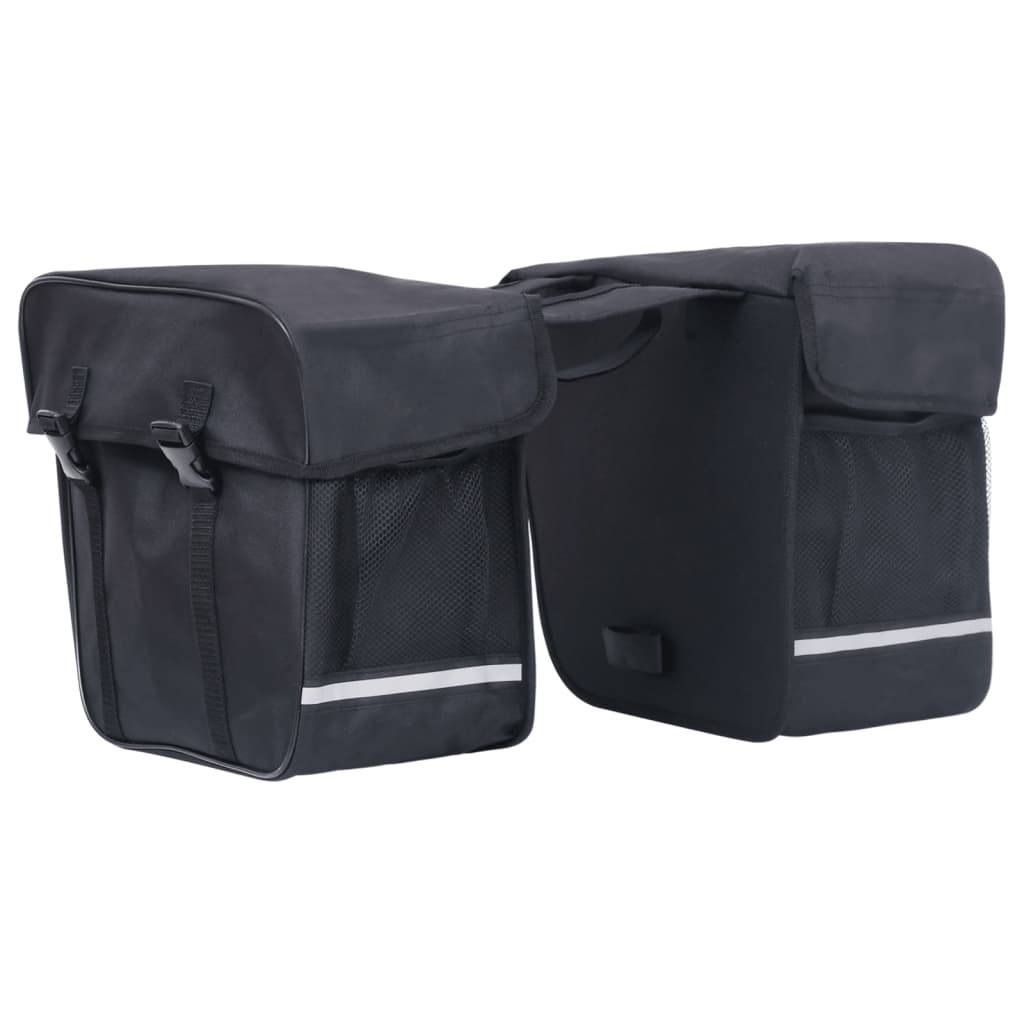 Double bicycle bag for luggage rack waterproof 35 L black