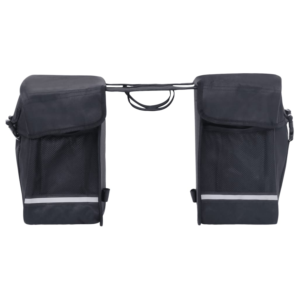 Double bicycle bag for luggage rack waterproof 35 L black