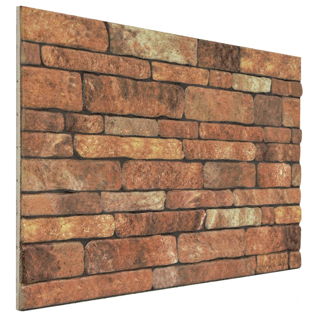 3D wall panels 10 pieces. Brown brick look EPS