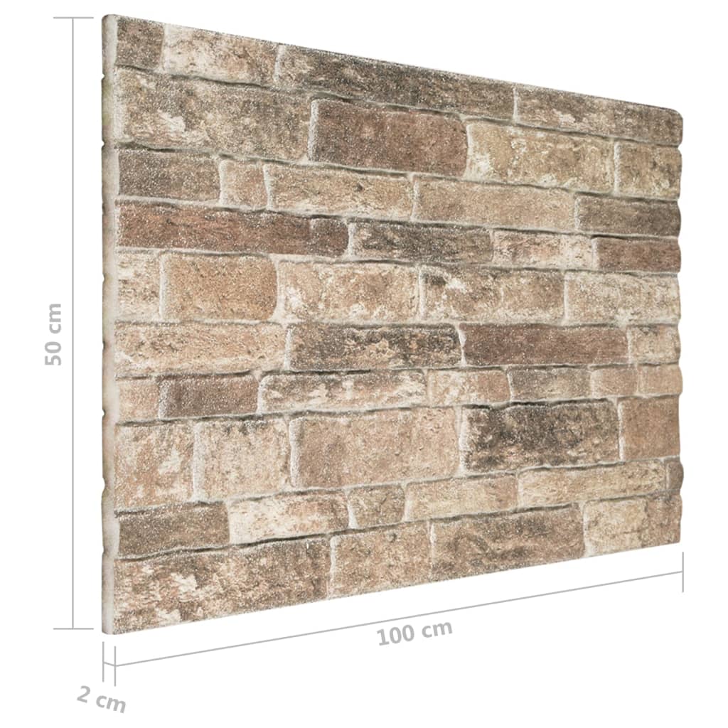 3D wall panels 10 pieces. Multicolored brick look EPS