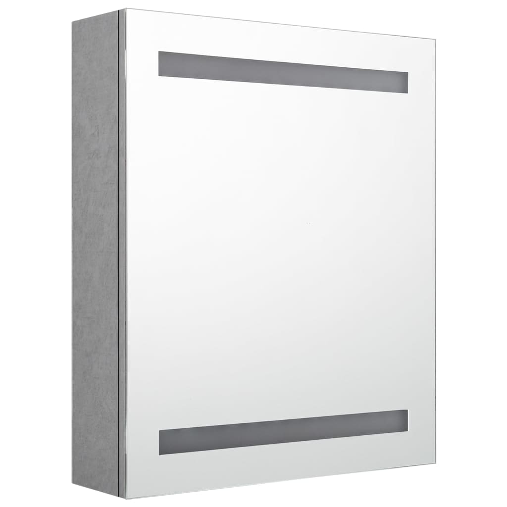 LED bathroom mirror cabinet concrete gray 50x14x60 cm