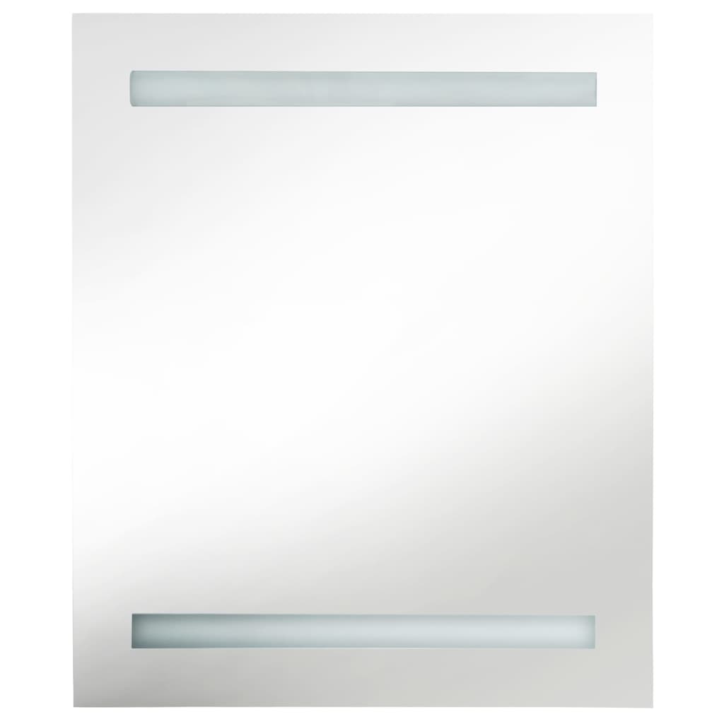 LED-Bad-Spiegelschrank Eichen-Optik 50x14x60 cm