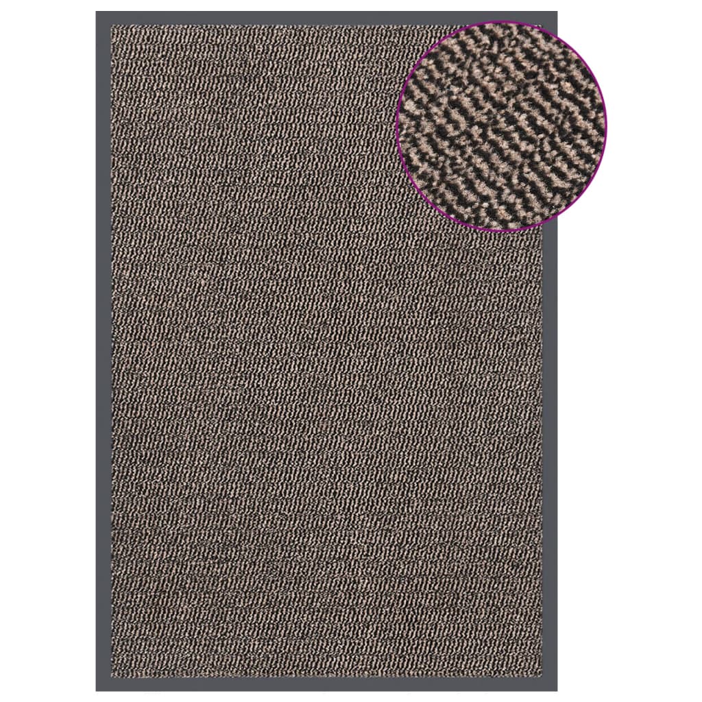 Tufted doormat 80x120 cm dark brown