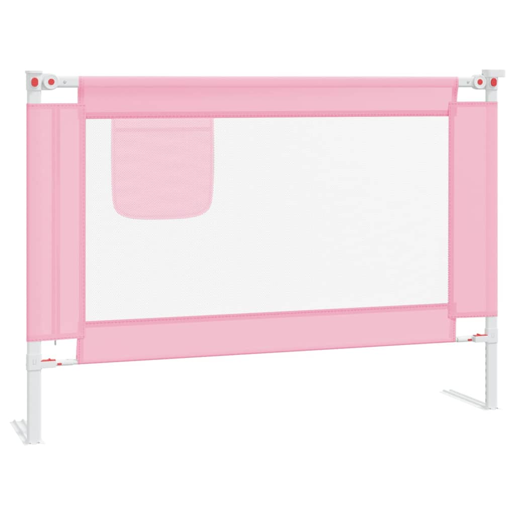 Toddler bed guard pink 90x25 cm fabric