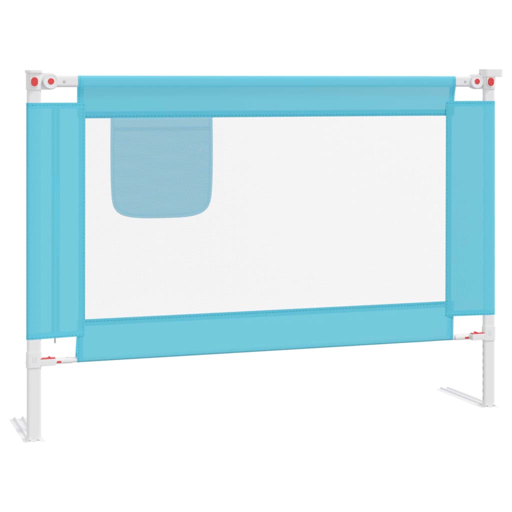 Toddler bed guard blue 90x25 cm fabric