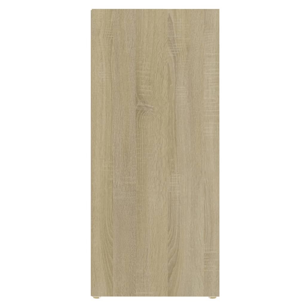 Sideboard Weiß und Sonoma-Eiche 97x32x72 cm Holzwerkstoff