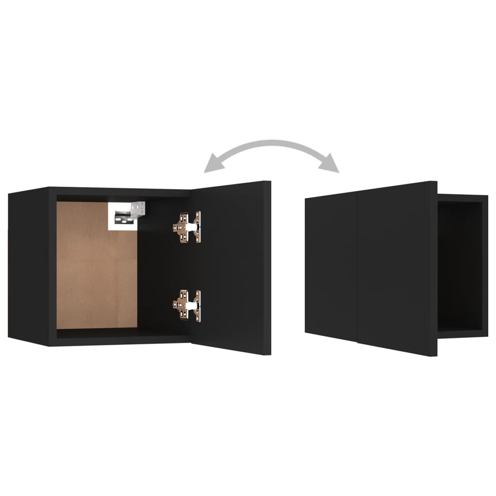 TV-Wandschrank Schwarz 30,5x30x30 cm