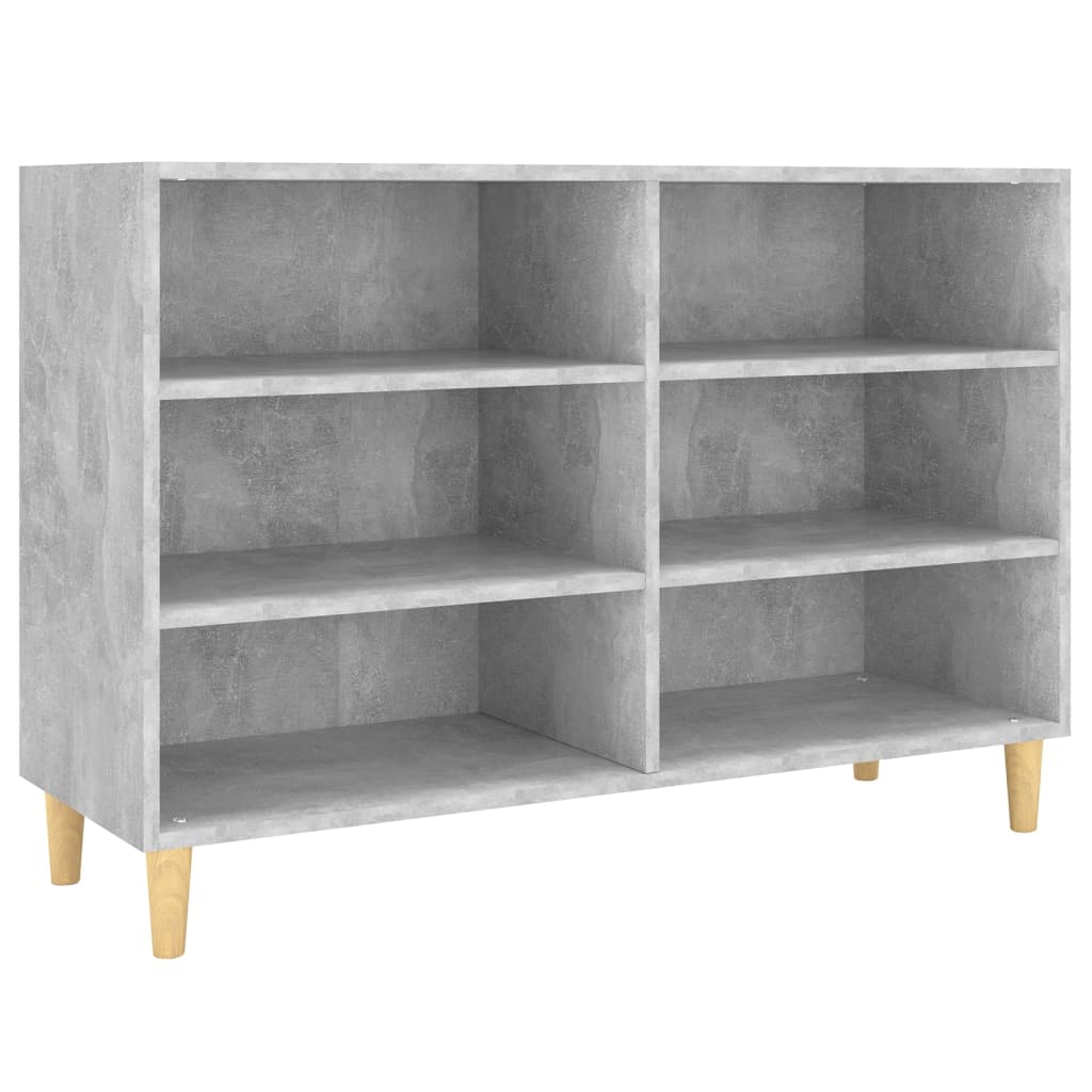 Sideboard concrete gray 103.5x35x70 cm made of wood