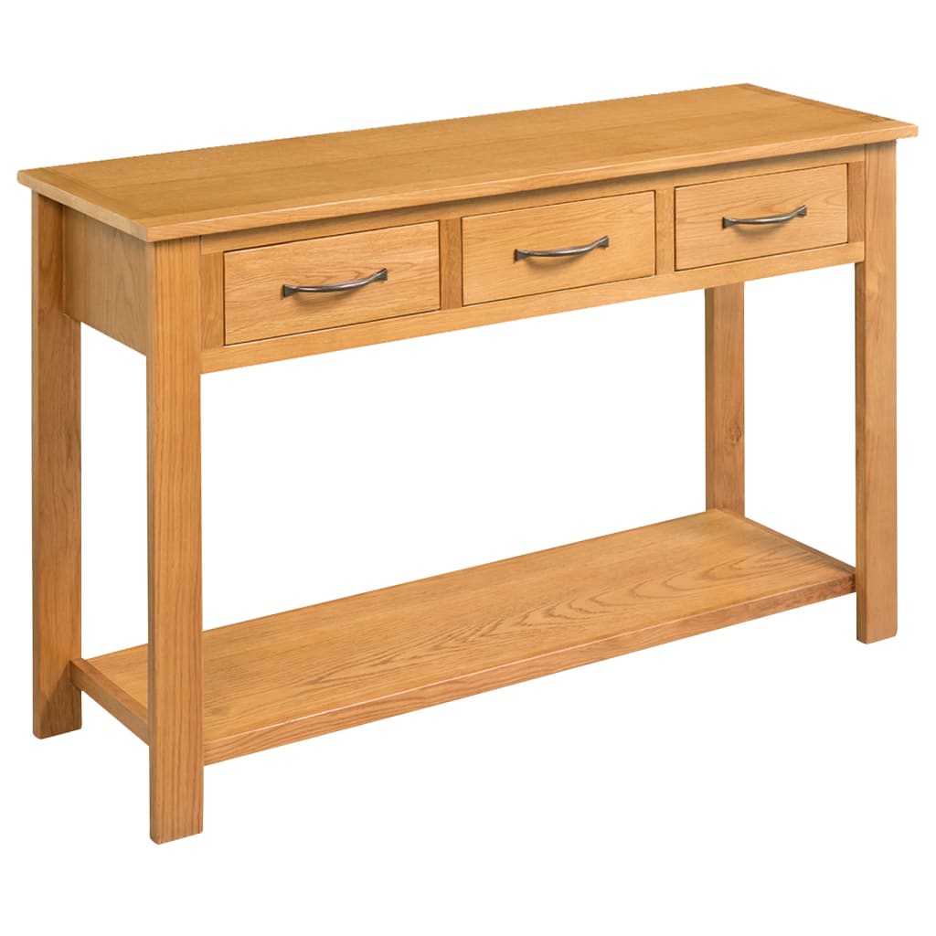 Console table 110x35x75 cm solid oak wood