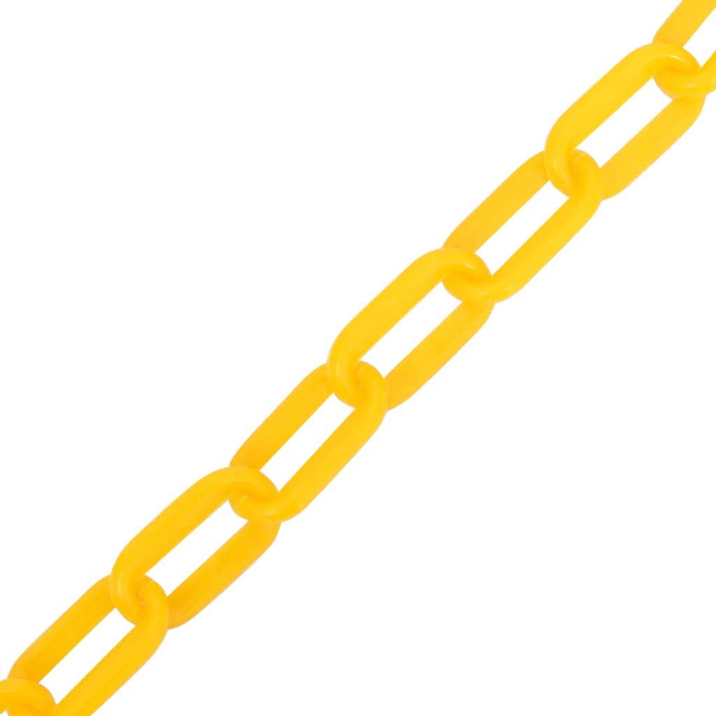Barrier chain yellow 100 m Ø8 mm plastic