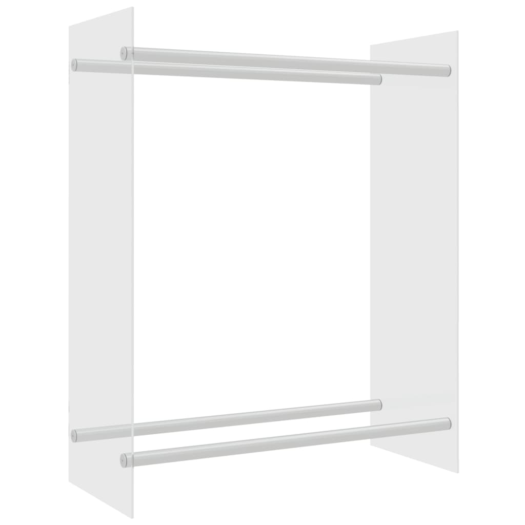 Firewood shelf transparent 80x35x100 cm tempered glass