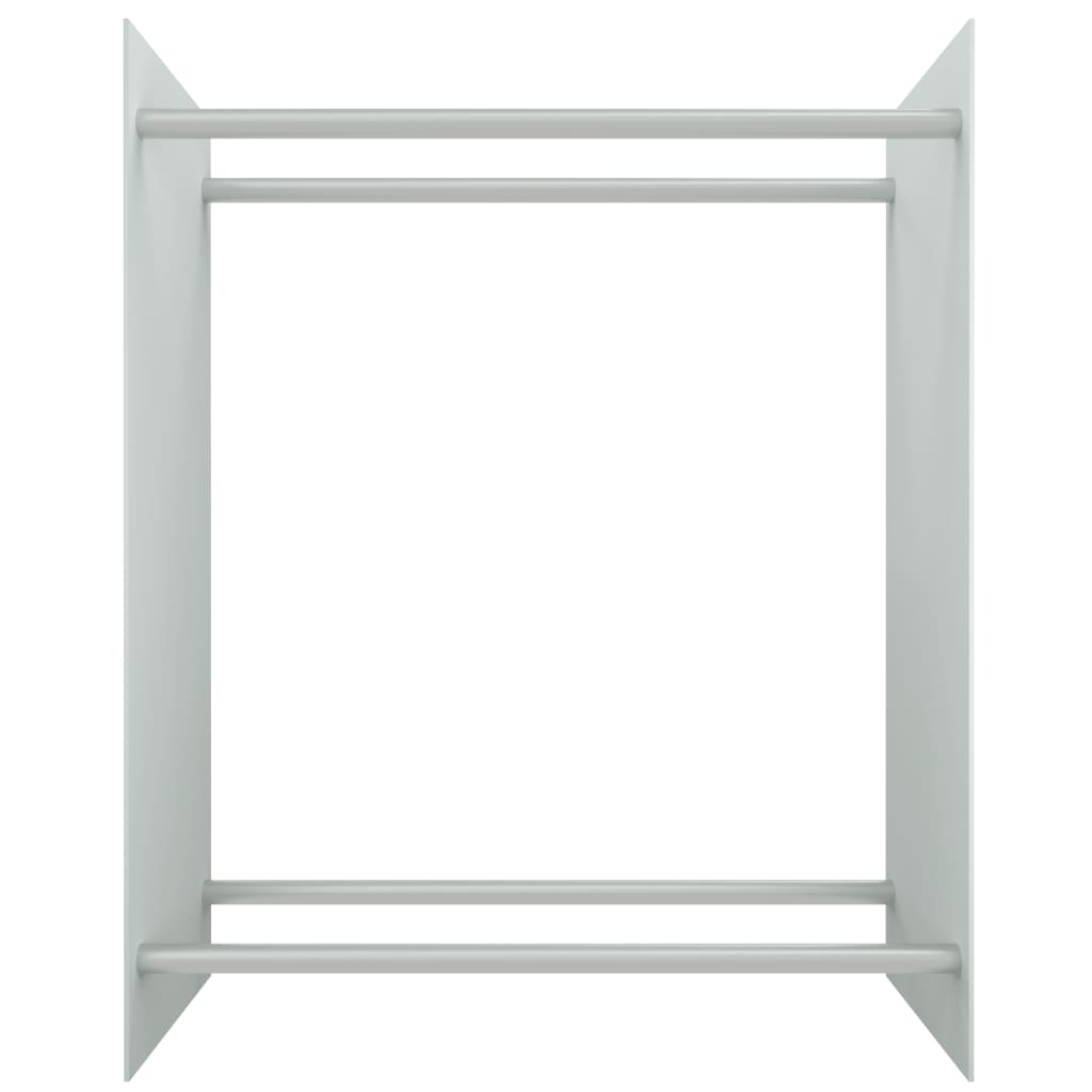 Brennholzregal Weiß 80x35x100 cm Hartglas