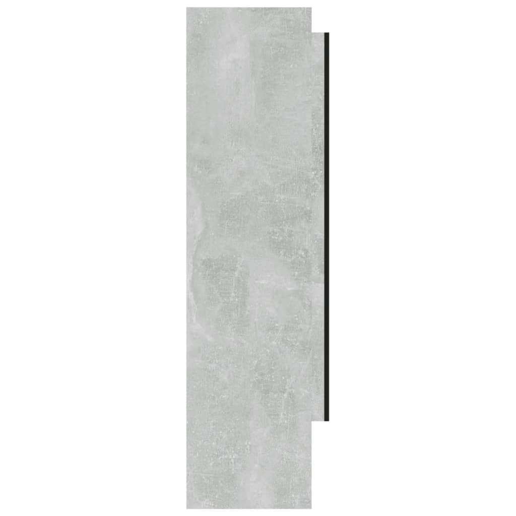 Bathroom mirror cabinet 80x15x60 cm MDF concrete gray