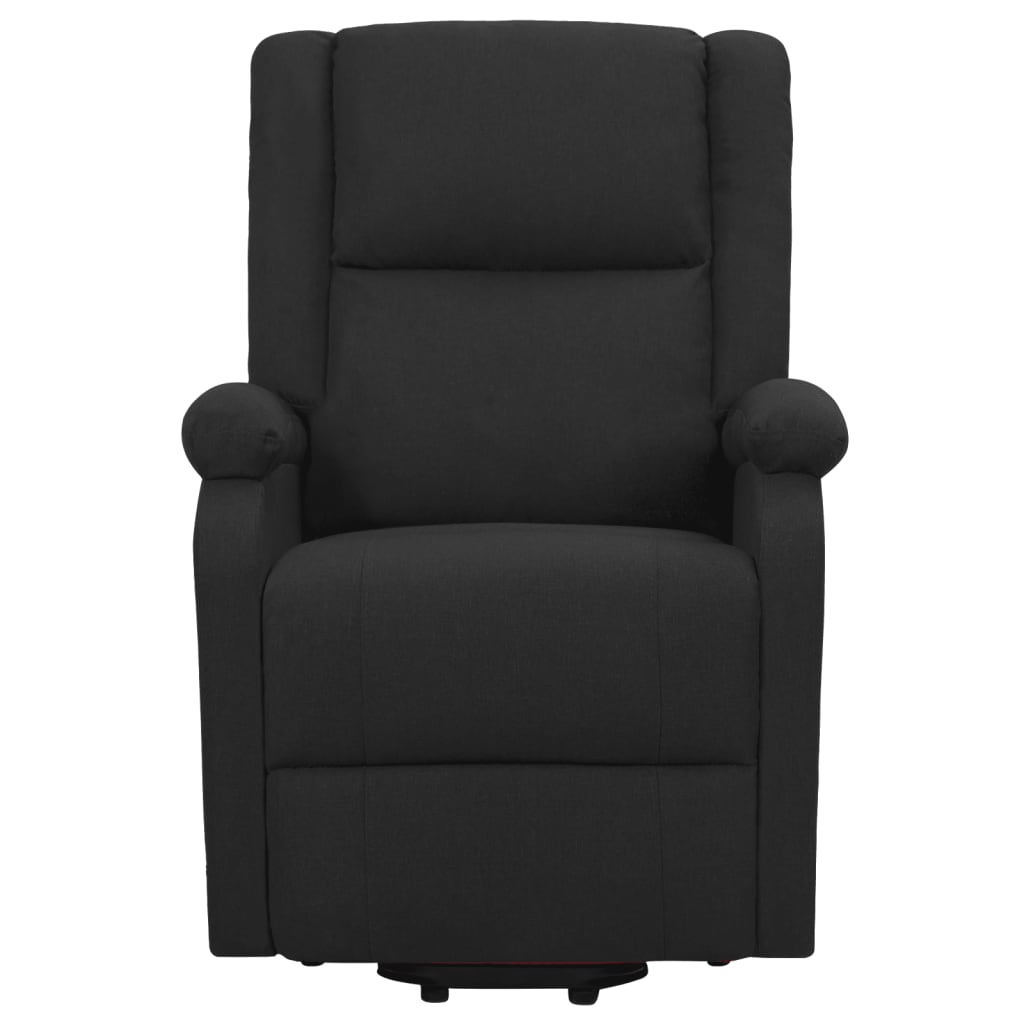 Massage chair with stand-up aid black fabric