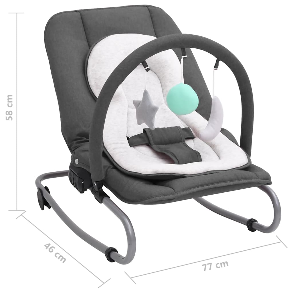 Baby bouncer anthracite steel
