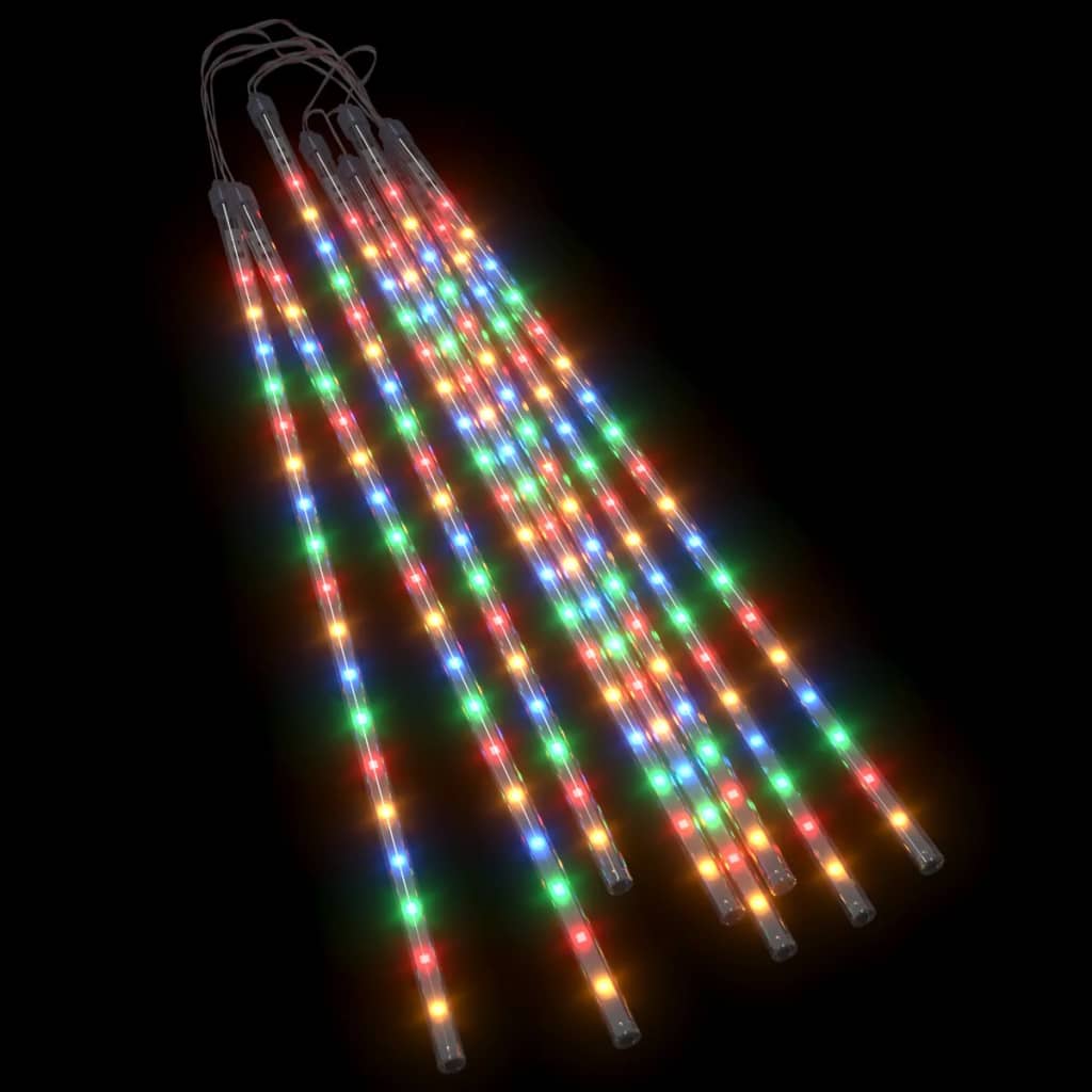 Meteor lights 8 pieces 50 cm multicolored 288 LEDs indoor outdoor