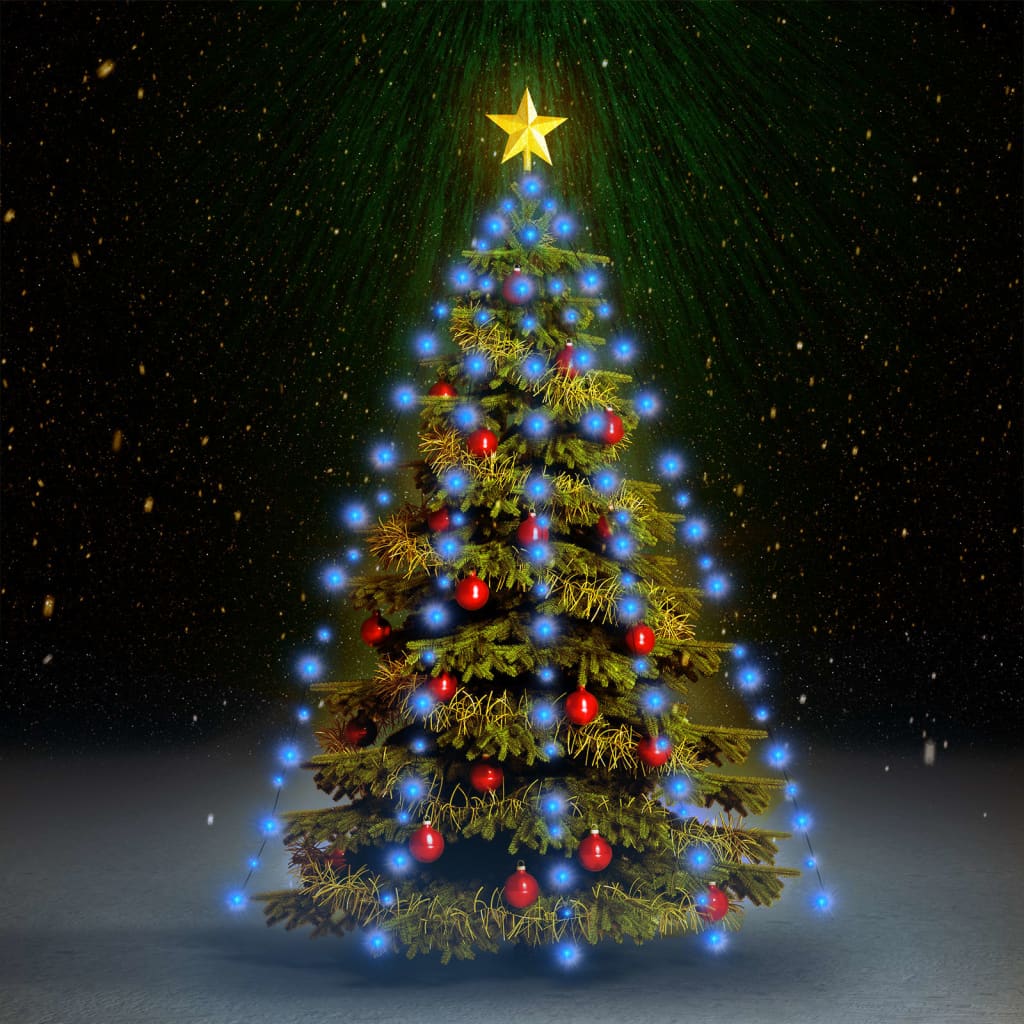 Christmas tree light net with 150 LEDs blue 150 cm