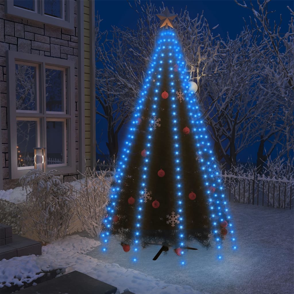 Christmas tree light net with 250 LEDs blue 250 cm