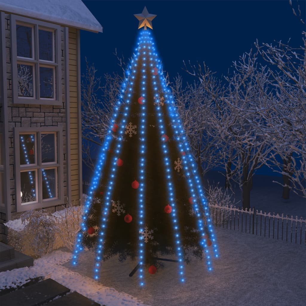 Christmas tree lighting 500 LEDs blue 500 cm