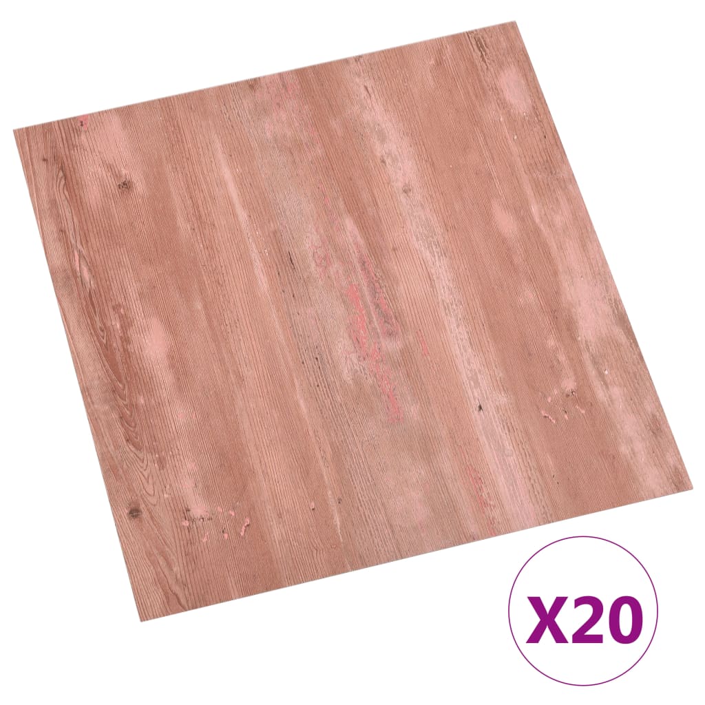 PVC tiles self-adhesive 20 pieces 1.86 m² red