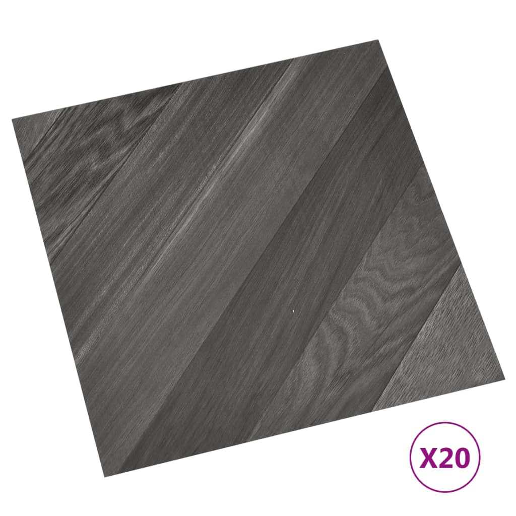 PVC tiles self-adhesive 20 pieces 1.86 m² gray stripes