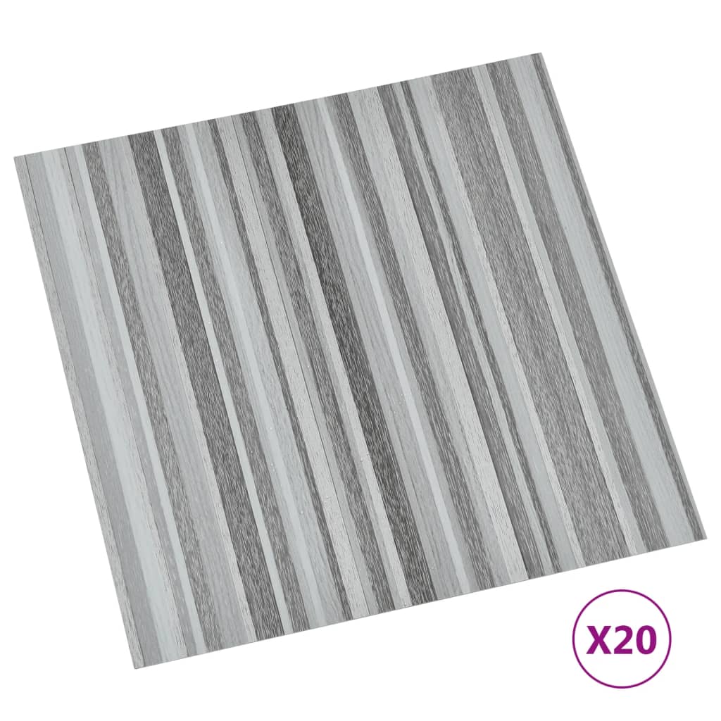 PVC tiles self-adhesive 20 pieces 1.86 m² light gray