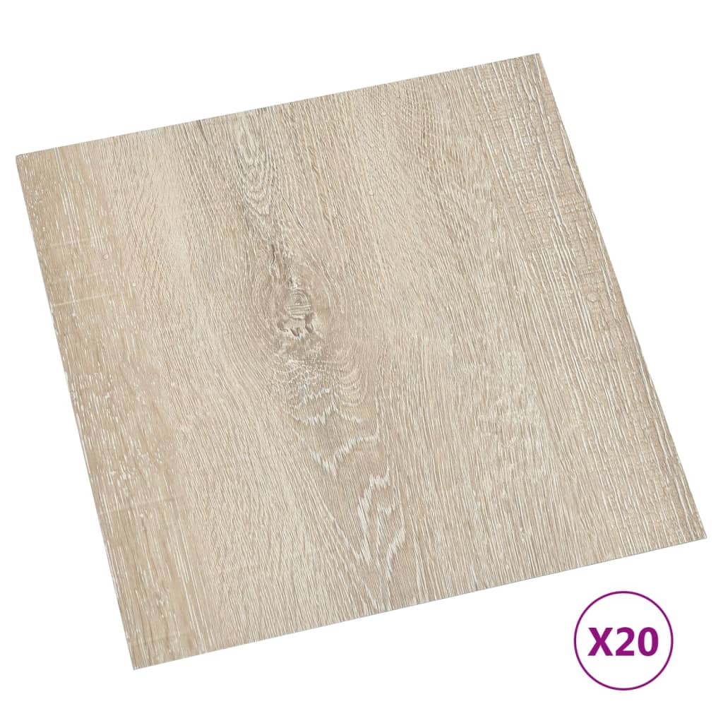 PVC tiles self-adhesive 20 pieces 1.86 m² beige