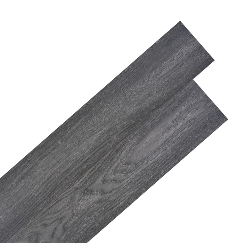 PVC laminate floorboards self-adhesive 5.21 m² 2 mm black and white