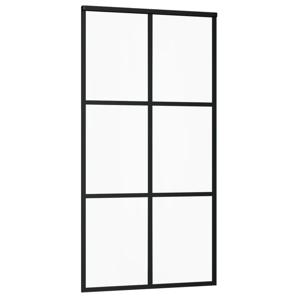 Sliding door ESG glass and aluminum 102x205 cm black