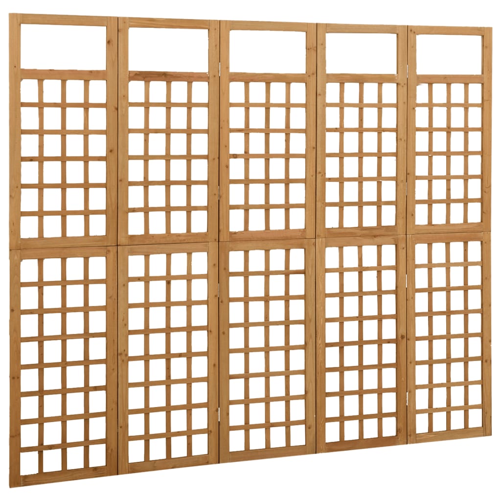 5 pcs. Screen/trellis solid fir wood 201.5x180 cm
