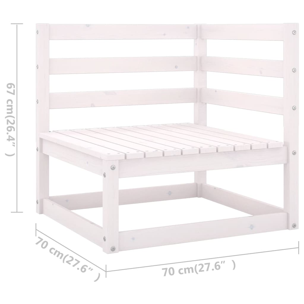 5-tlg. Garten-Lounge-Set mit Kissen Kiefer Massivholz