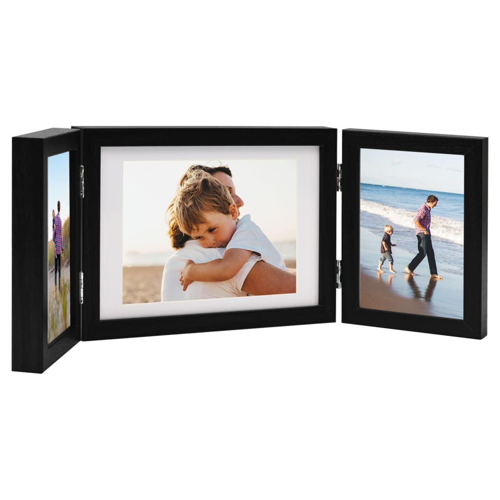 Triple picture frame collage black 22x15 cm+2x(10x15 cm)