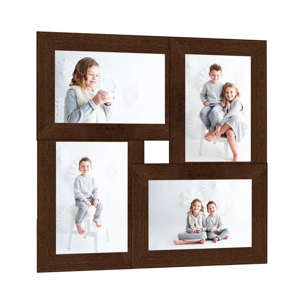 Collage picture frame for 4x (13x18 cm) photos dark brown MDF